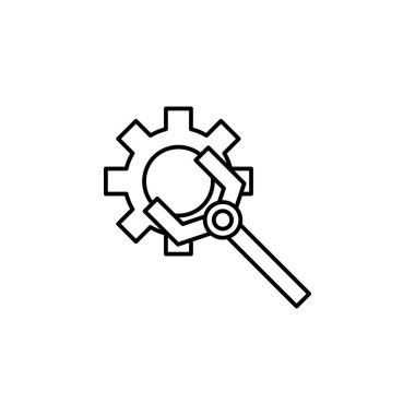 Robotics robot anahat simgesi. İşaret ve sembolleri kullanılan web, logo, mobil uygulaması, kullanıcı arabirimi, Ux için