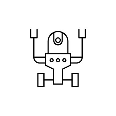 Robotics robot anahat simgesi. İşaret ve sembolleri kullanılan web, logo, mobil uygulaması, kullanıcı arabirimi, Ux için
