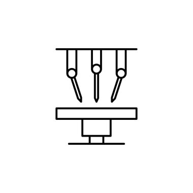 Robotik Cerrahi anahat simgesi. İşaret ve sembolleri kullanılan web, logo, mobil uygulaması, kullanıcı arabirimi, Ux için