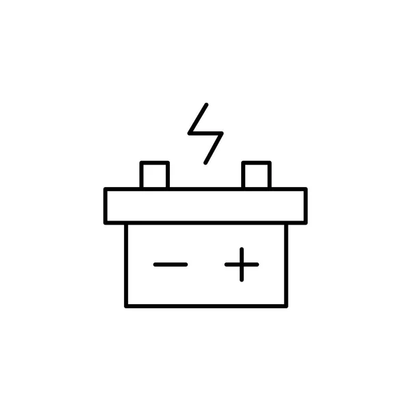 Icono de contorno de batería robótica. Los signos y símbolos se pueden utilizar para la web, logotipo, aplicación móvil, interfaz de usuario, UX — Vector de stock