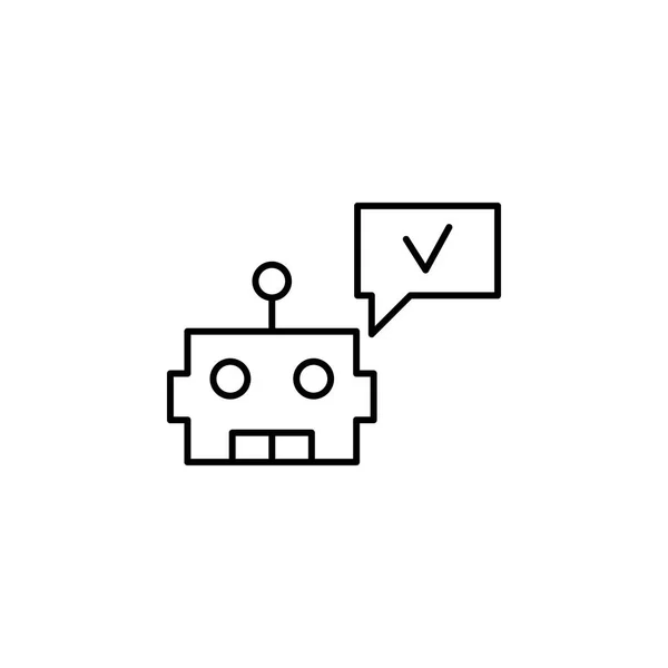 Robótica ícone esboço robô. Sinais e símbolos podem ser usados para web, logotipo, aplicativo móvel, UI, UX — Vetor de Stock