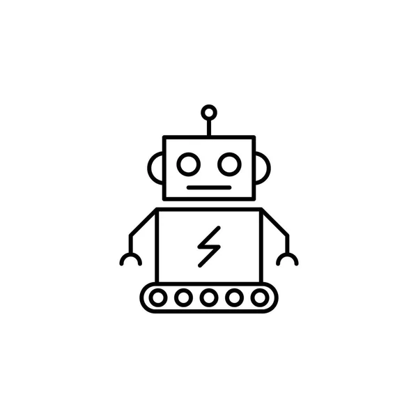 Robótica icono contorno robot. Los signos y símbolos se pueden utilizar para la web, logotipo, aplicación móvil, interfaz de usuario, UX — Archivo Imágenes Vectoriales