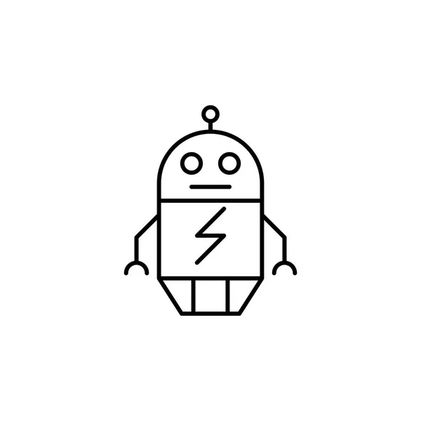 Robótica icono contorno robot. Los signos y símbolos se pueden utilizar para la web, logotipo, aplicación móvil, interfaz de usuario, UX — Archivo Imágenes Vectoriales