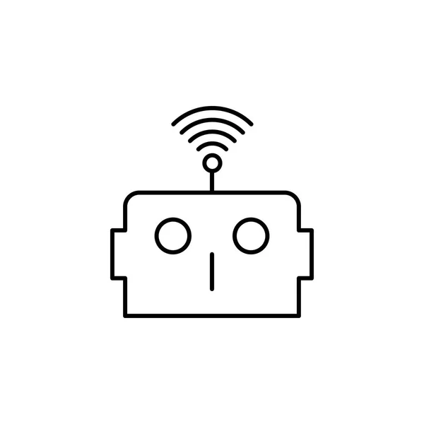 로봇 로봇 개요 아이콘입니다. 징후 및 기호 웹, 로고, Ui, Ux, 모바일 응용 프로그램에 사용할 수 있습니다. — 스톡 벡터