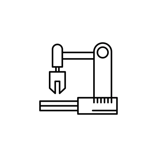 Robótica ícone esboço robô industrial. Sinais e símbolos podem ser usados para web, logotipo, aplicativo móvel, UI, UX — Vetor de Stock