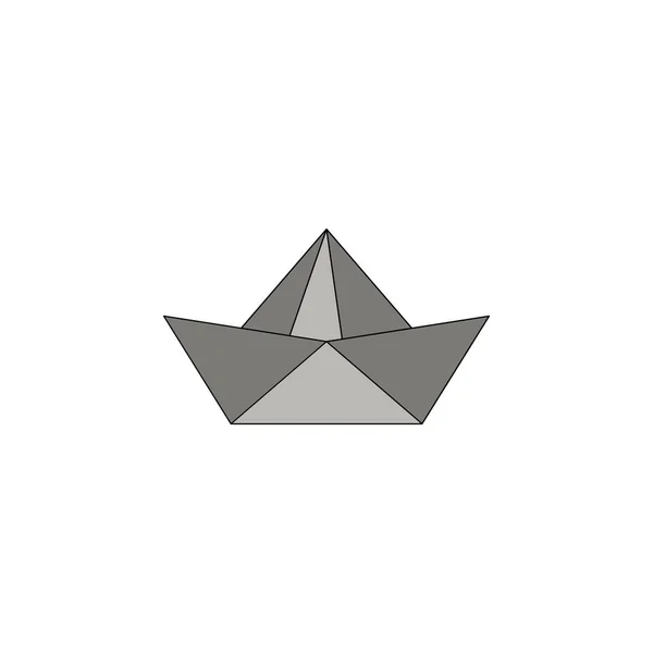 Karikaturpapier Schiff Origami Spielzeug farbiges Symbol. Zeichen und Symbole können für Web, Logo, mobile App, ui, ux verwendet werden — Stockvektor