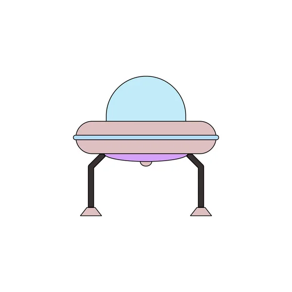 Cartoon ufo toy colored icon. Signs and symbols can be used for web, logo, mobile app, UI, UX — Stock Vector