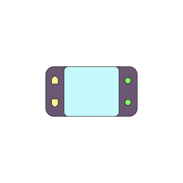 Иконка цвета мультяшной ручной консоли. Знаки и символы могут быть использованы для веб, логотип, мобильное приложение, пользовательский интерфейс, UX — стоковый вектор