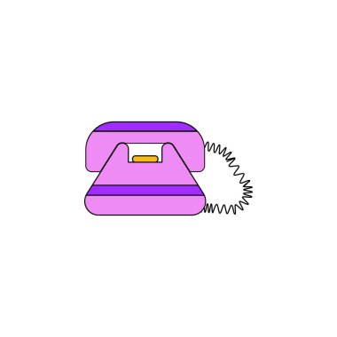 çizgi film telefon oyuncak renkli simge. İşaret ve sembolleri kullanılan web, logo, mobil uygulaması, kullanıcı arabirimi, Ux için