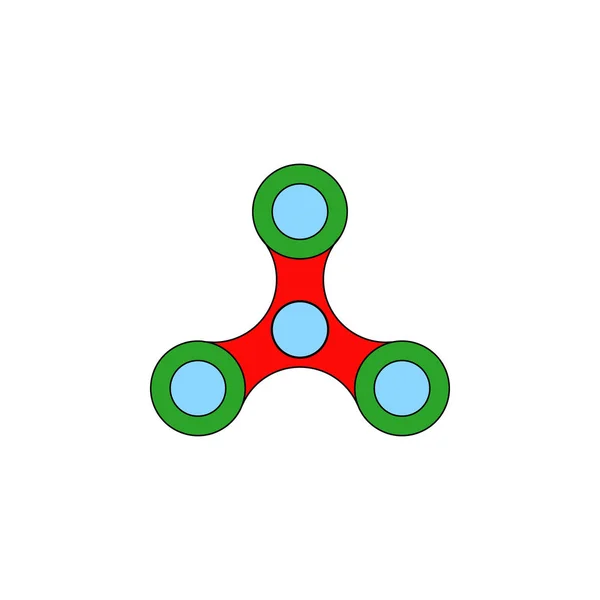 cartoon spinner toy colored icon. Signs and symbols can be used for web, logo, mobile app, UI, UX