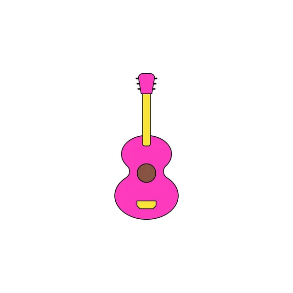 Cartoon guitar toy colored icon. Signs and symbols can be used for web, logo, mobile app, UI, UX — Stock Vector