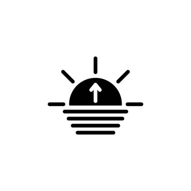 gündoğumu simgesi. Hava illüstrasyon unsuru. İşaret ve sembolleri kullanılan web, logo, mobil uygulaması, kullanıcı arabirimi, Ux için