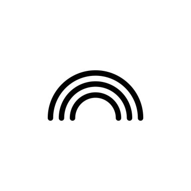 Gökkuşağı simgesi. Hava illüstrasyon unsuru. İşaret ve sembolleri kullanılan web, logo, mobil uygulaması, kullanıcı arabirimi, Ux için