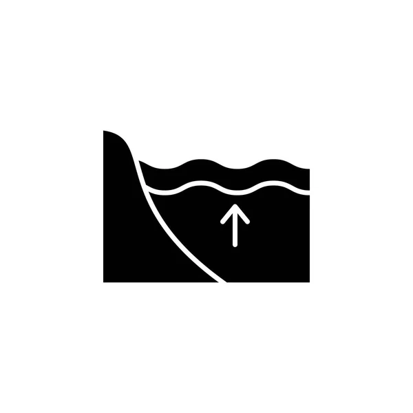 海滩涨潮图标。天气图的元素。标志和符号可用于网页, 标志, 移动应用程序, Ui, Ux — 图库矢量图片