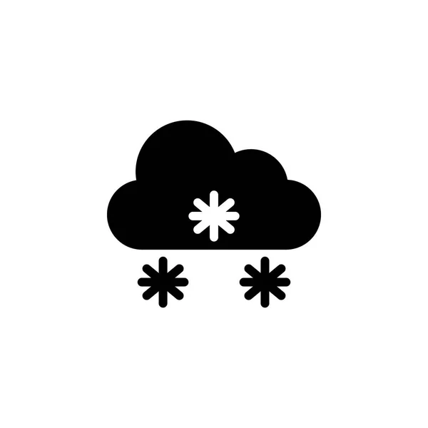 Icono de la nube nevada. Elemento de ilustración meteorológica. Los signos y símbolos se pueden utilizar para la web, logotipo, aplicación móvil, interfaz de usuario, UX — Vector de stock