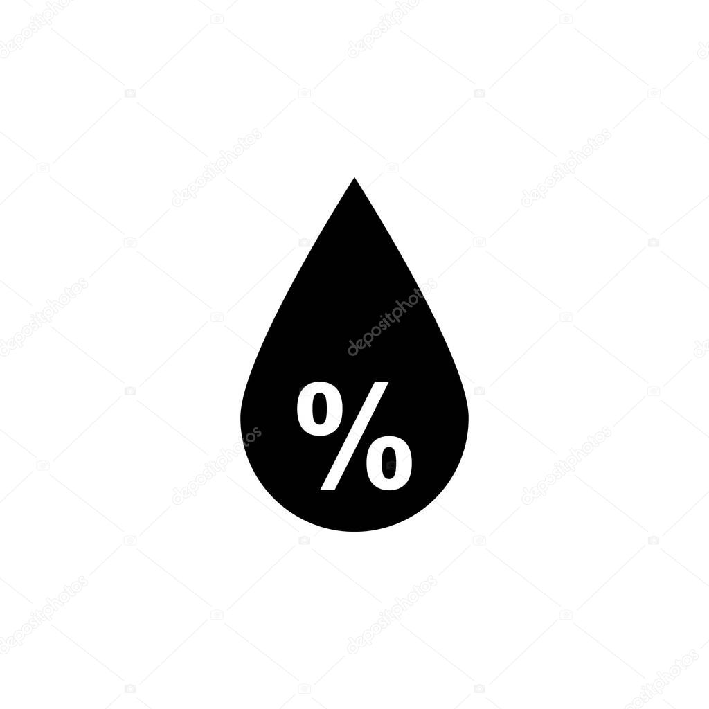 percent drop icon. Element of weather illustration. Signs and symbols can be used for web, logo, mobile app, UI, UX