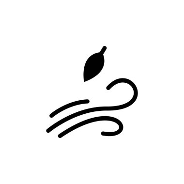 Rüzgar lief simgesi. Hava illüstrasyon unsuru. İşaret ve sembolleri kullanılan web, logo, mobil uygulaması, kullanıcı arabirimi, Ux için