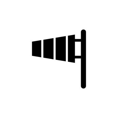 Rüzgar bayrak simgesi. Hava illüstrasyon unsuru. İşaret ve sembolleri kullanılan web, logo, mobil uygulaması, kullanıcı arabirimi, Ux için