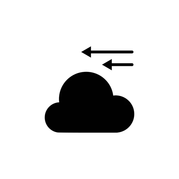 Wolke links Pfeil-Symbol. Element der Wetterillustration. Zeichen und Symbole können für Web, Logo, mobile App, ui, ux verwendet werden — Stockvektor