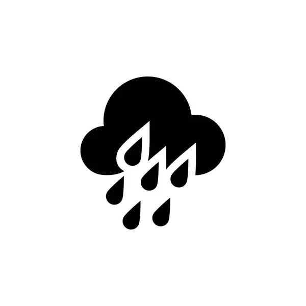 Nube de lluvia icono. Elemento de ilustración meteorológica. Los signos y símbolos se pueden utilizar para la web, logotipo, aplicación móvil, interfaz de usuario, UX — Archivo Imágenes Vectoriales