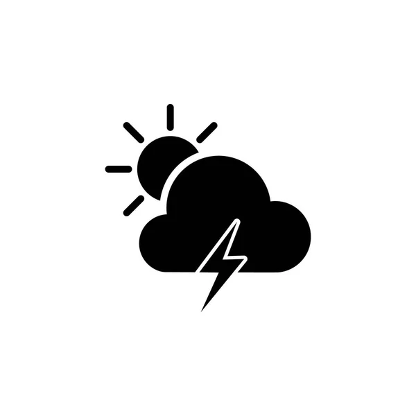 구름 빛과 태양 아이콘입니다. 날씨 그림의 요소입니다. 징후 및 기호 웹, 로고, Ui, Ux, 모바일 응용 프로그램에 사용할 수 있습니다. — 스톡 벡터