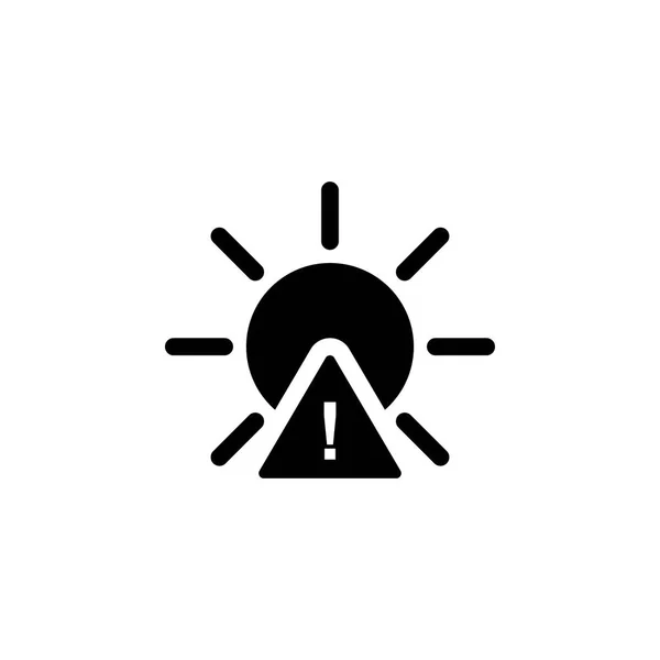 Sun warning icon. Element of weather illustration. Signs and symbols can be used for web, logo, mobile app, UI, UX — Stock Vector