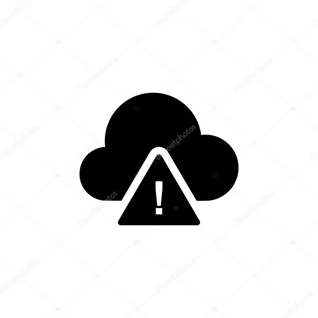 cloud warning icon. Element of weather illustration. Signs and symbols can be used for web, logo, mobile app, UI, UX