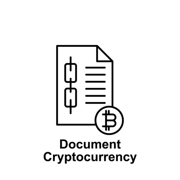 Bitcoin-Dokument umreißen Symbol. Element der Bitcoin-Symbole. Zeichen und Symbole können für Web, Logo, mobile App, ui, ux verwendet werden — Stockvektor