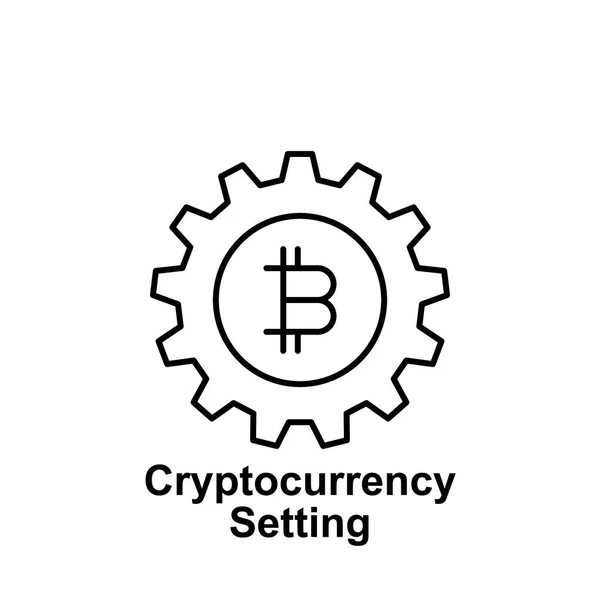 Bitcoin параметр контуру значок. Елемент bitcoin ілюстрація ікон. Знаки та символи можуть використовуватися для веб, логотип, мобільний додаток, призначеного для користувача інтерфейсу, Ux — стоковий вектор