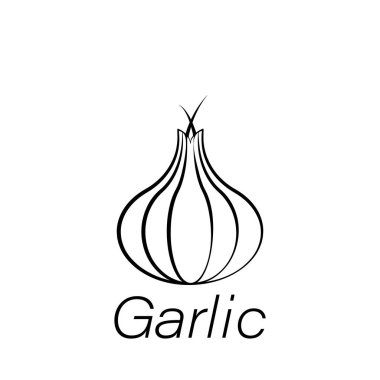 sarımsak el çizmek simgesi. Tarım illüstrasyon simgeleri unsuru. İşaretler ve semboller Web, logo, mobil uygulama, ui, UX için kullanılabilir