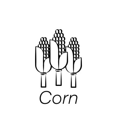 Mısır el çizmek simgesi. Tarım illüstrasyon simgeleri unsuru. İşaretler ve semboller Web, logo, mobil uygulama, ui, UX için kullanılabilir