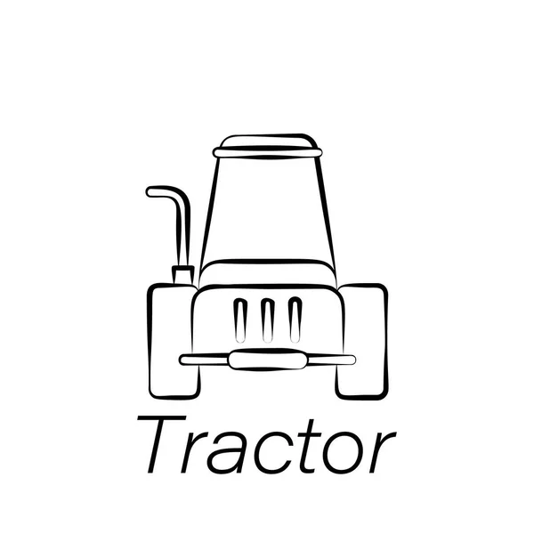 Tractor hand draw icon. Element of farming illustration icons. Signs and symbols can be used for web, logo, mobile app, UI, UX — Stock Vector