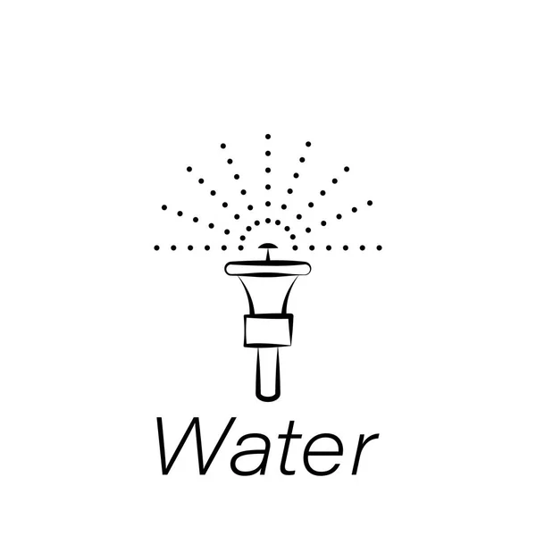 Ikona rysowania dłoni wody. Element rolnictwa ikony ilustracji. Znaki i symbole mogą być używane do Internetu, logo, aplikacji mobilnej, UI, UX — Wektor stockowy