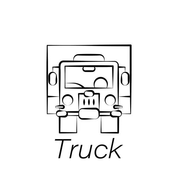 Camion main dessiner icône. Élément des icônes d'illustration agricole. Signes et symboles peuvent être utilisés pour le web, logo, application mobile, UI, UX — Image vectorielle