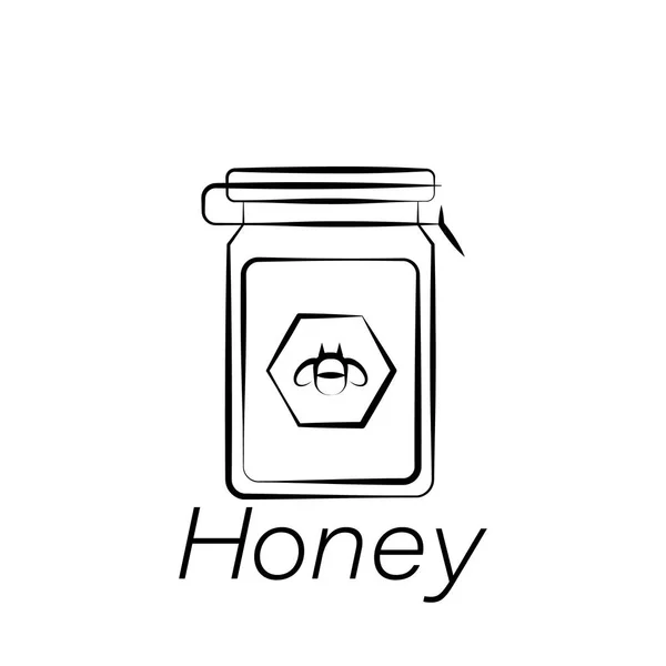 Icona disegnare mano miele. Elemento di illustrazione agricoltura icone. Segni e simboli possono essere utilizzati per il web, logo, app mobile, UI, UX — Vettoriale Stock