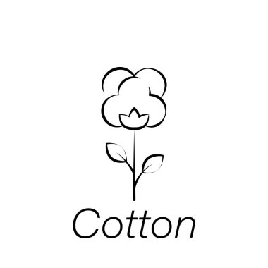 pamuk el çizmek simgesi. Tarım illüstrasyon simgeleri unsuru. İşaretler ve semboller Web, logo, mobil uygulama, ui, UX için kullanılabilir