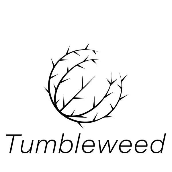 Tumbleweed hand draw icon. Element of farming illustration icons. Signs and symbols can be used for web, logo, mobile app, UI, UX — Stock Vector
