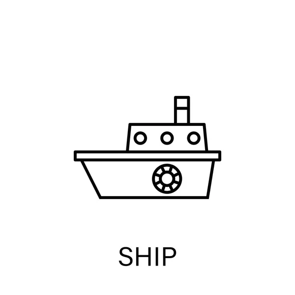 Ship sea transport outline icon. Signs and symbols can be used for web, logo, mobile app, UI, UX — Stock Vector