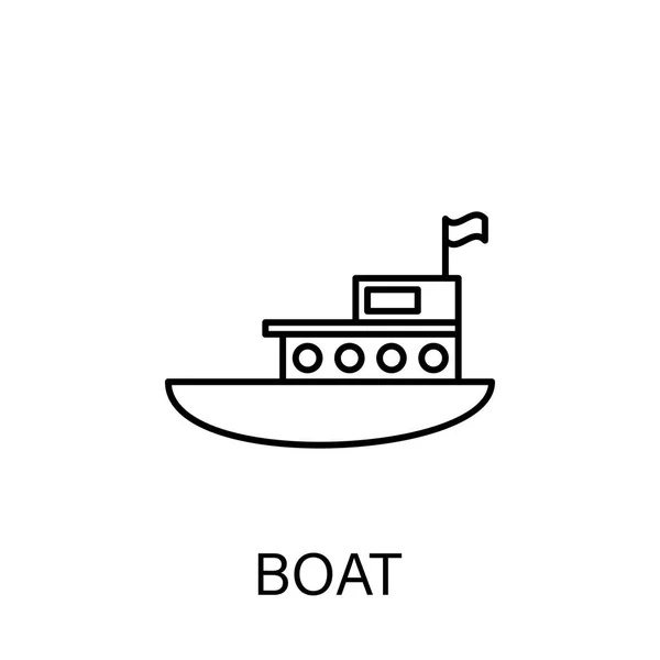 Ikona obrysu lodní dopravy. Značky a symboly mohou být použity pro web, logo, mobilní aplikace, UI, UX — Stockový vektor