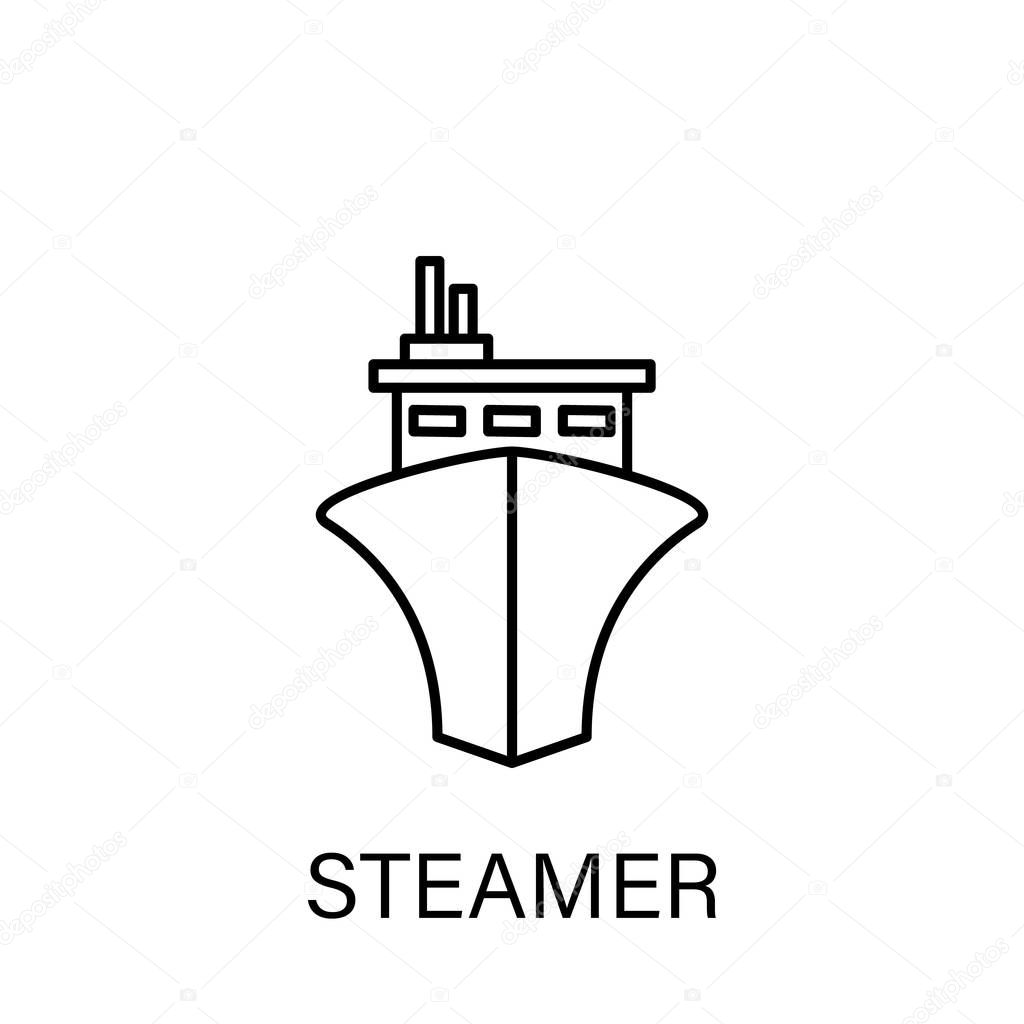 streamer sea transport outline icon. Signs and symbols can be used for web, logo, mobile app, UI, UX