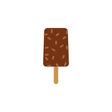 Çikolatalı dondurma renkli simge. Dondurma illüstrasyon simge unsuru. İşaret ve sembolleri kullanılan web, logo, mobil uygulaması, kullanıcı arabirimi, Ux için