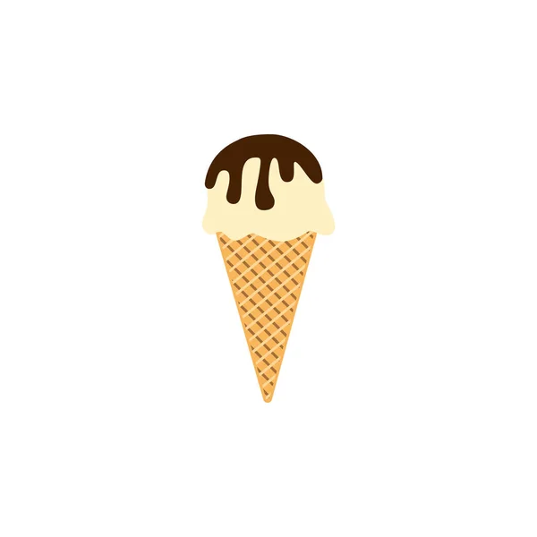 Ice cream chocolate colored icon. Element of ice cream illustration icon. Signs and symbols can be used for web, logo, mobile app, UI, UX — Stock Vector