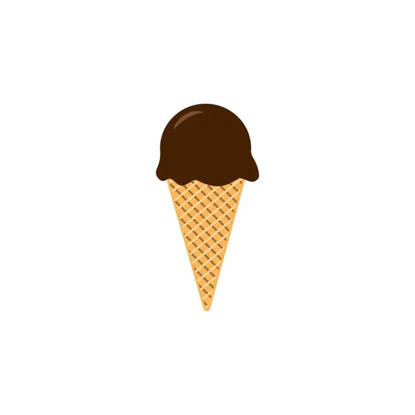 Çikolatalı dondurma renkli simge. Dondurma illüstrasyon simge unsuru. İşaret ve sembolleri kullanılan web, logo, mobil uygulaması, kullanıcı arabirimi, Ux için — Stok Vektör