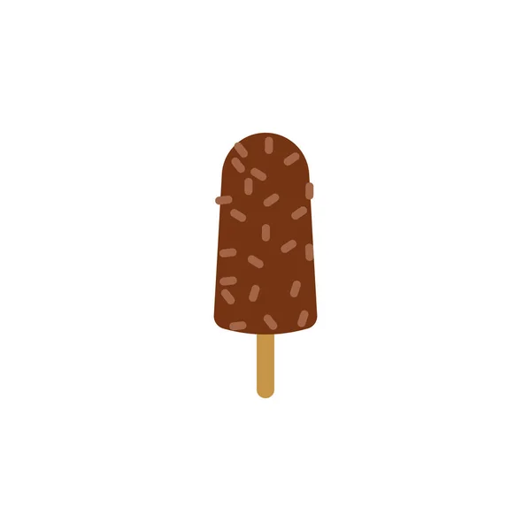 Ícone de chocolate gelado colorido. Elemento de ícone de ilustração de sorvete. Sinais e símbolos podem ser usados para web, logotipo, aplicativo móvel, UI, UX — Vetor de Stock