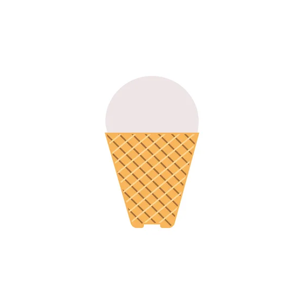Икона цвета молочного мороженого. Relement of ice cream illustration icon. Знаки и символы могут быть использованы для веб, логотип, мобильное приложение, пользовательский интерфейс, UX — стоковый вектор