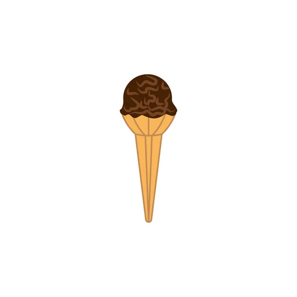 Ícone de chocolate gelado colorido. Elemento de ícone de ilustração de sorvete. Sinais e símbolos podem ser usados para web, logotipo, aplicativo móvel, UI, UX —  Vetores de Stock