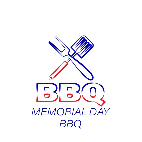 Memorial dia bbq colorido ícone. Elemento do ícone de ilustração do dia memorial. Sinais e símbolos podem ser usados para web, logotipo, aplicativo móvel, UI, UX — Vetor de Stock