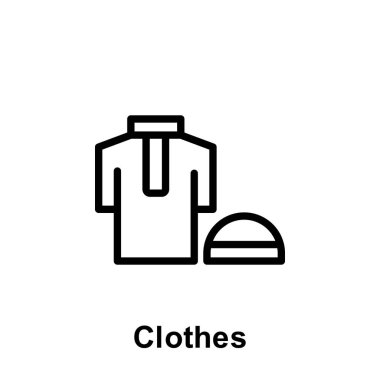 Ramazan elbise anahat simgesi. Ramazan günü illüstrasyon simgesi öğesi. İşaretler ve semboller Web, logo, mobil uygulama, ui, UX için kullanılabilir