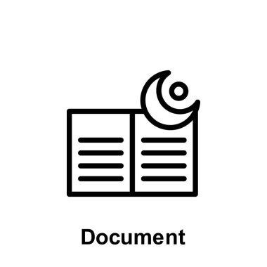 Ramazan belge anahat simgesi. Ramazan günü illüstrasyon simgesi öğesi. İşaretler ve semboller Web, logo, mobil uygulama, ui, UX için kullanılabilir