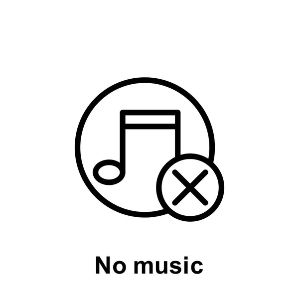 Ramadan keine Musik-Umriss-Ikone. Element des Ramadan Tag Illustration Symbol. Zeichen und Symbole können für Web, Logo, mobile App, ui, ux verwendet werden — Stockvektor